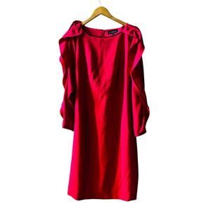 Eloquii Pink Ruffle Long Sleeve Dress Size 18